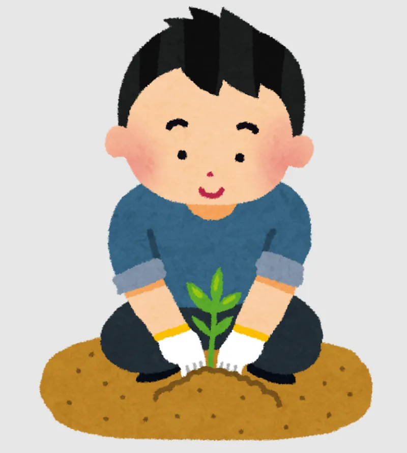 緑の寄付をイメージしたイラスト